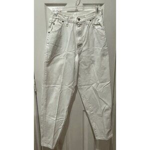 White denim jeans not branded only has USA on buttons and rivets HK7905 size 7/M